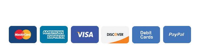 Aceptamos todas las tarjetas de crédito